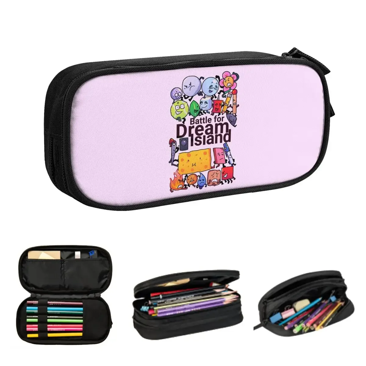 

BFDI All Characters Pencil Cases Big Capacity Pen Bags Pen Box Pencil Pouch For Boys Girls Students Stationery School Office