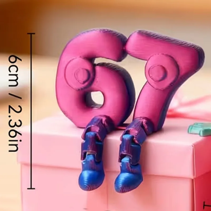 6/7 pessoas digitais 3d impresso brinquedo artesanato criativo casa desktop ornamentos decorativos articulações figuras de ação móveis 6/7 modelo brinquedos