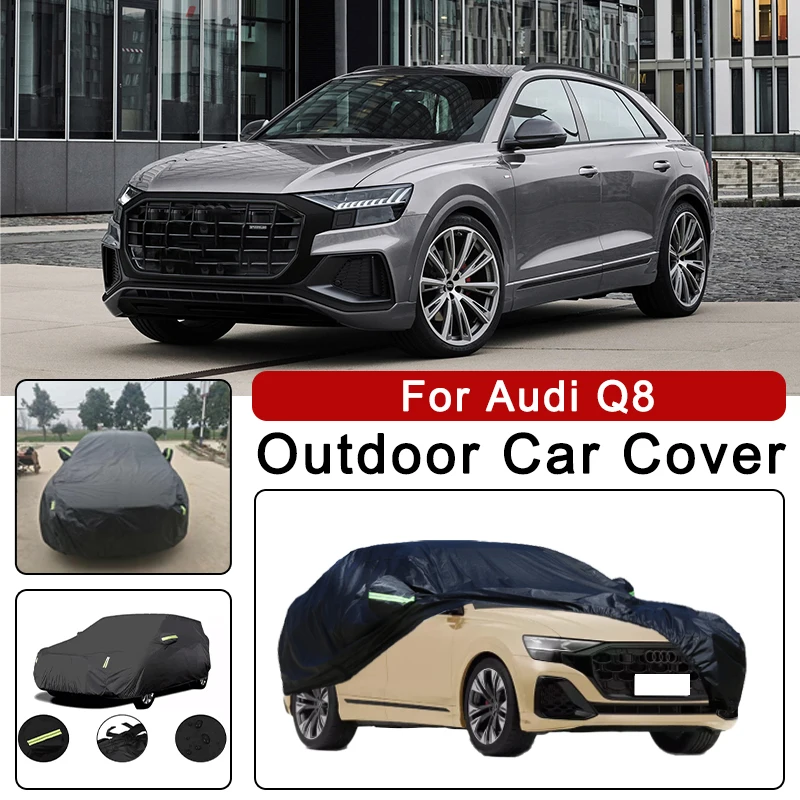 

Outdoor Car Cover Waterproof Dustproof UV Sun Protection, Full Car Protector Exterior Accessories For Audi Q8 4MN