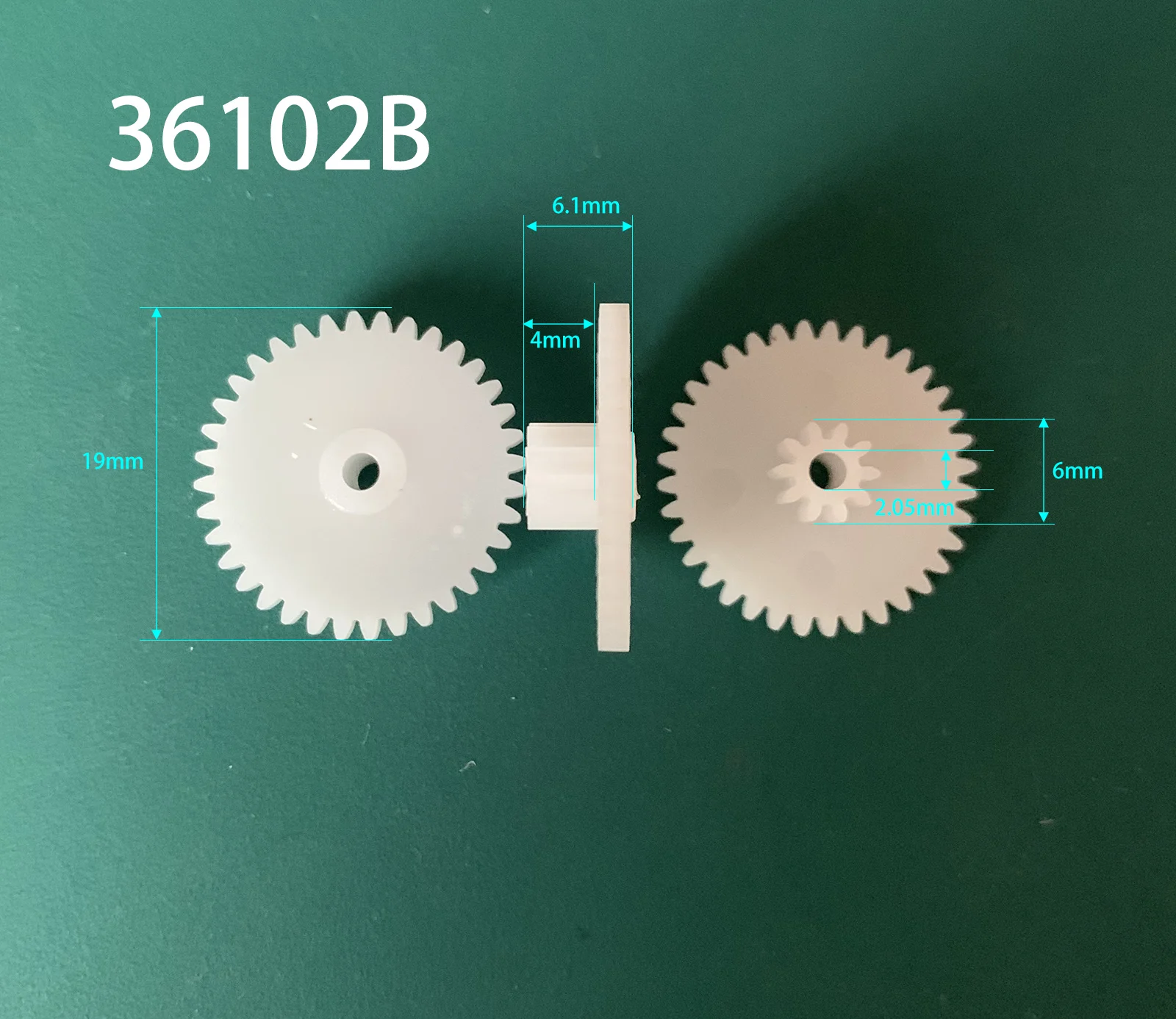 36102A 36102B 36102.5A 36102.5B M=0.5 Bilayer Gears OD 19mm 36 Teeth/ 10 Tooth 2mm 2.5mm Hole Plastic POM Gear Wheels 10pcs/lot