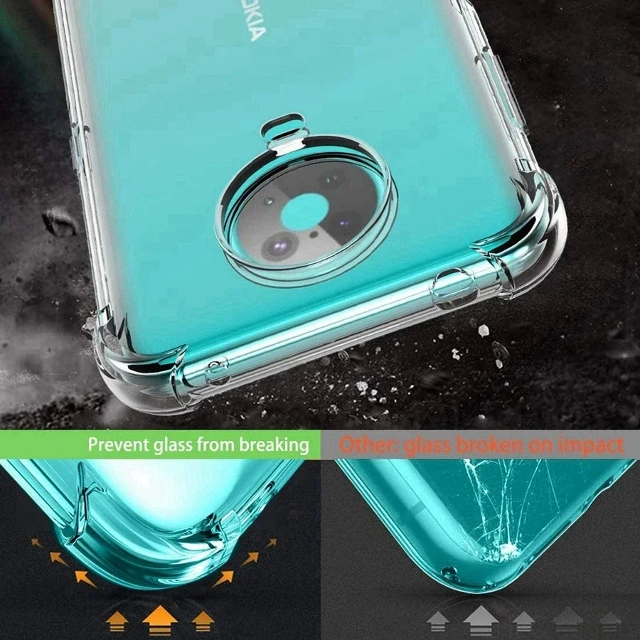 EUCAGR Shockproof TPU Case For Nokia G50 G10 G20 G21 X10 X20 XR20 XR21 C30 C21 Plus G60 X30 5G G42 C10 C12 C32 C22 G22 Cover - view 3
