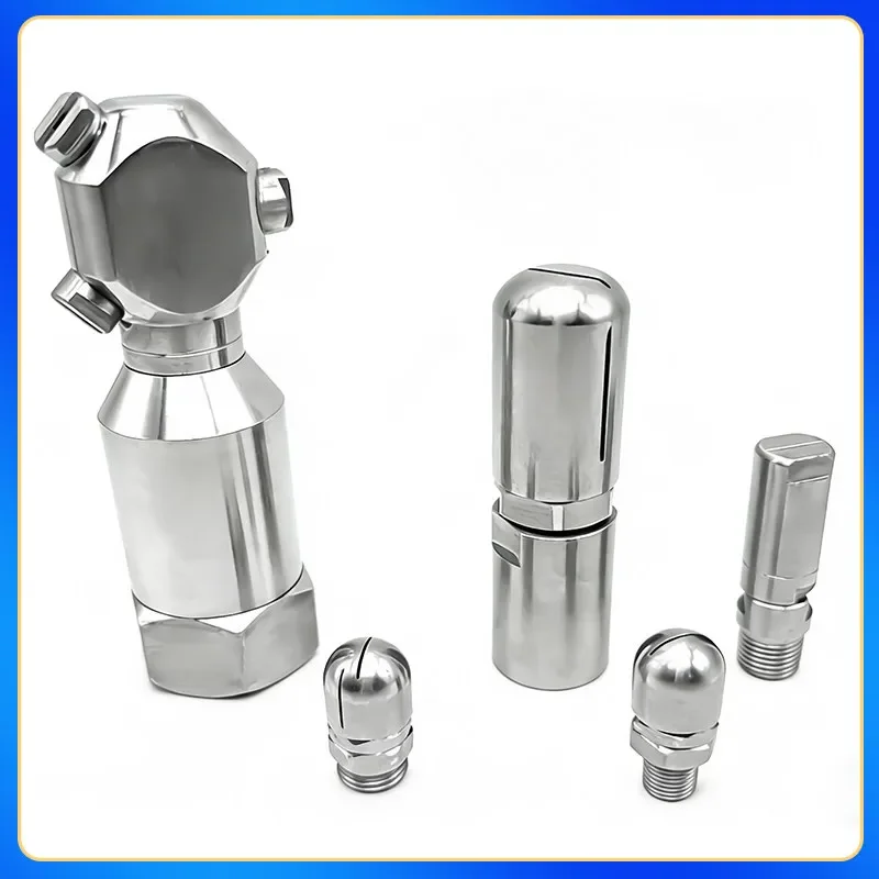 1pcs Stainless steel rotary nozzle car wash machine 360 degree automatic cleaning high-pressure flushing dust removal nozzle