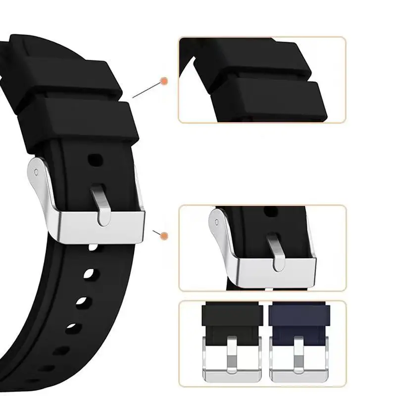 20MM Watch Strap for Samsung Watch Galaxy 7 6 5 4 44mm 40mm Sport Original Silicone Wristband Samsung Watch6 Classic 43mm 47mm