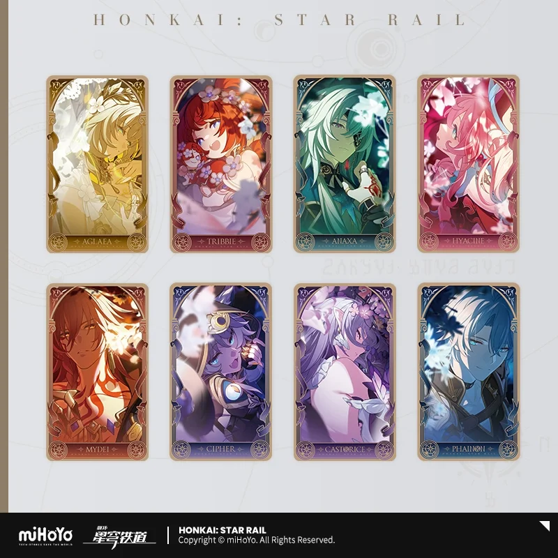 Presale Sunsyea Honkai Star Rail Official Merch miHoYo Original Authentic Amphoreus Theme Series Laser Cards Aglaea Anaxa Mydei