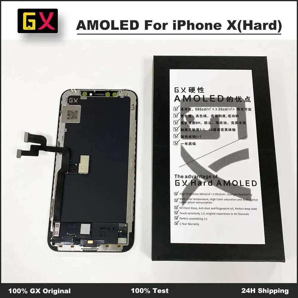 GX OLED LCD Display with Digitizer Assembly for iPhone All models Tested In-cell LCD Touch Screen Replacement Tools