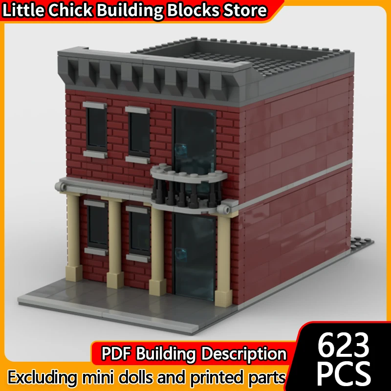 ชุดตัวต่อโมเดลถนนเมือง ร้านไอศกรีมและโรงงาน ของเล่นประกอบสำเร็จรูป เทคโนโลยีโมดูลาร์ ของขวัญวันหยุดสำหรับเด็ก