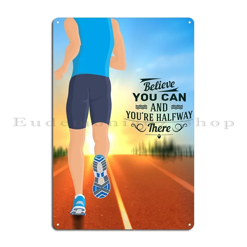 Believe You Can Metal Plaque Pub Vintage Club Designing Wall Decor Tin Sign Poster