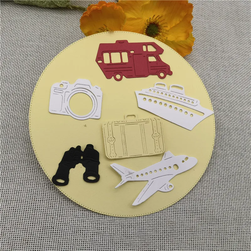 Means of transportation Travel Metal Cutting Dies Stencils Scrapbooking Decorative Embossing Folder Carbon Steel Paper Card DIY