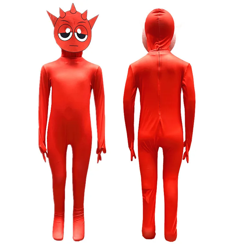 Костюм для косплея Raddy Funbot Pinki, обтягивающий цельный костюм для детей и взрослых, коробка для ролевых игр, комбинезоны для вечеринки на Хэллоуин, одежда