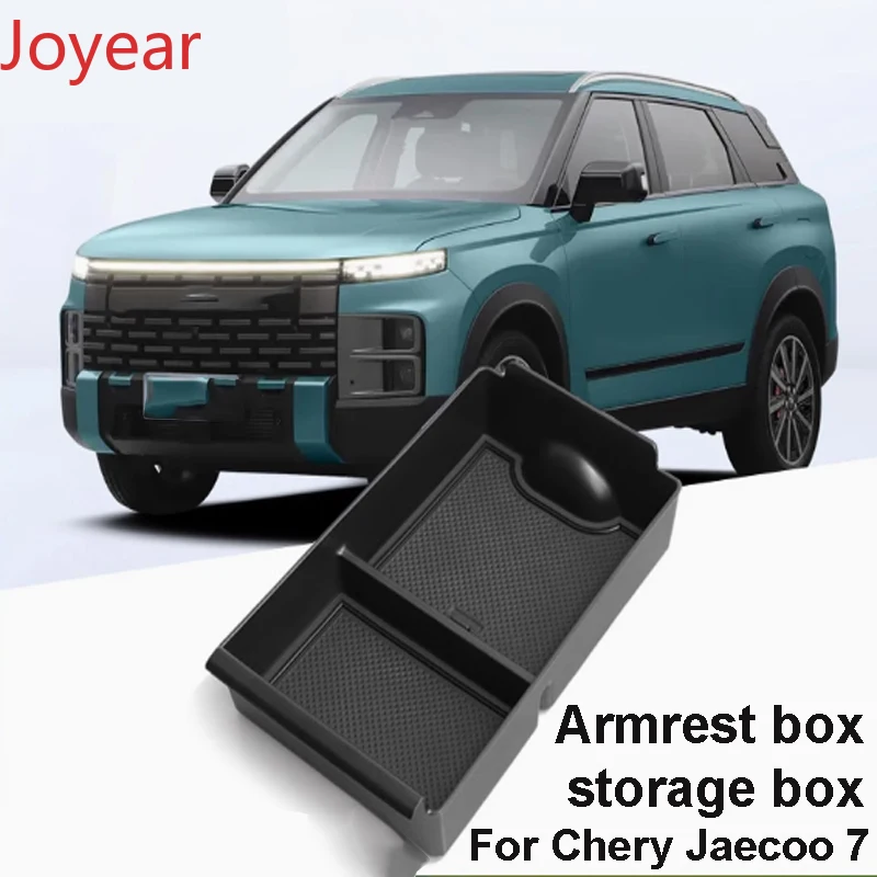 

For Chery Jaecoo 7 2023 2025 Car Anti Slip High-temperature Resistant Interior Accessory Armrest Box Central Control Storage Box