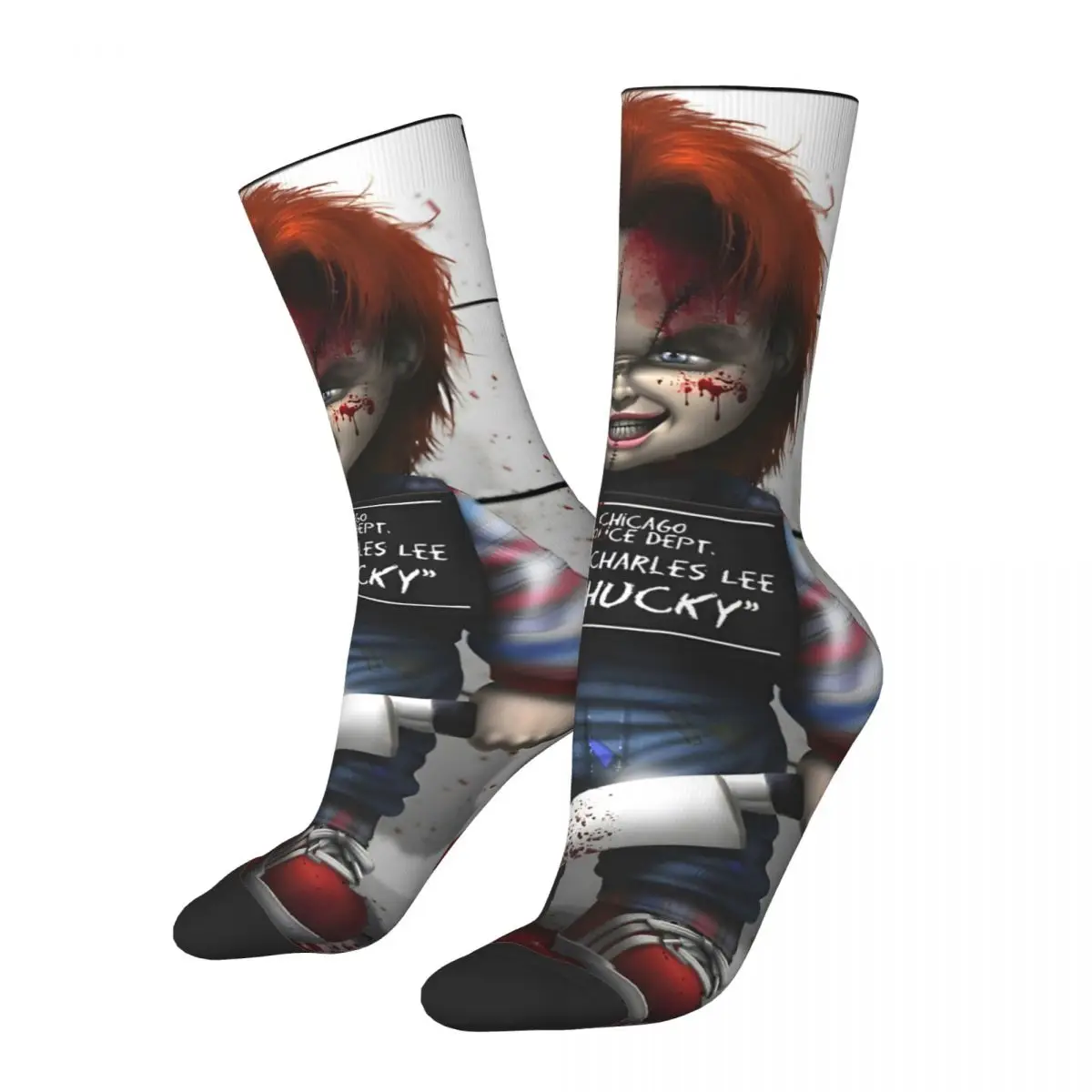 Child's Play Chucky Horror Movie Photo Shoot Men Women Socks Outdoor Novelty Spring Summer Autumn Winter Stockings Gift