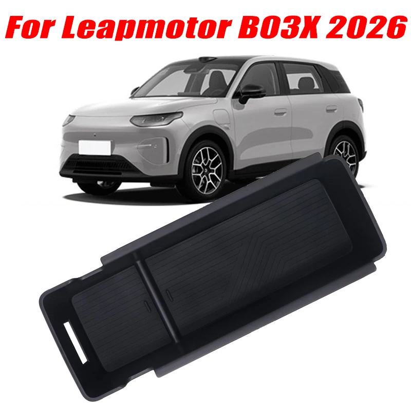 For Leapmotor B03X 2026 Model Armrest Storage Box ABS Central Organozer Tray Stowing Tidying Car Accessories