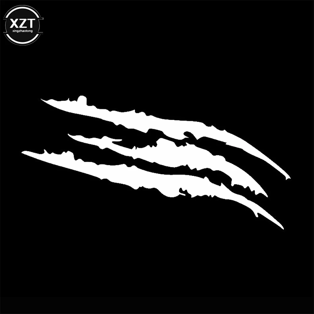 Three Ratels FTZ-1224#Funny Car Sticker Reflective Monster Scratch Stripe Claw Marks Car Auto Headlight Decoration Vinyl Decal