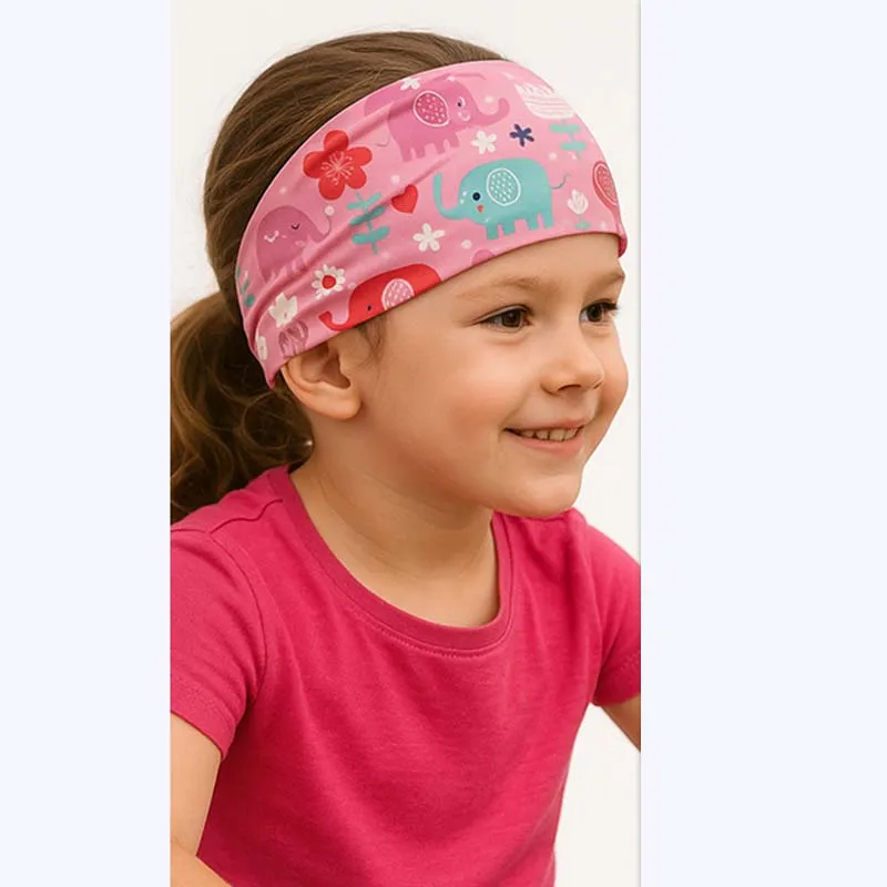 الصيف الاطفال عقال للجنسين الرياضة العصابة لطيف مطبوعة مرونة امتصاص العرق أغطية الرأس تشغيل عصابة رياضية في الهواء الطلق