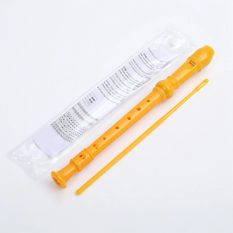 8 Holes Soprano Recorder With Cleaning Rod, German Style C Key Recorder For Kids Beginners Students