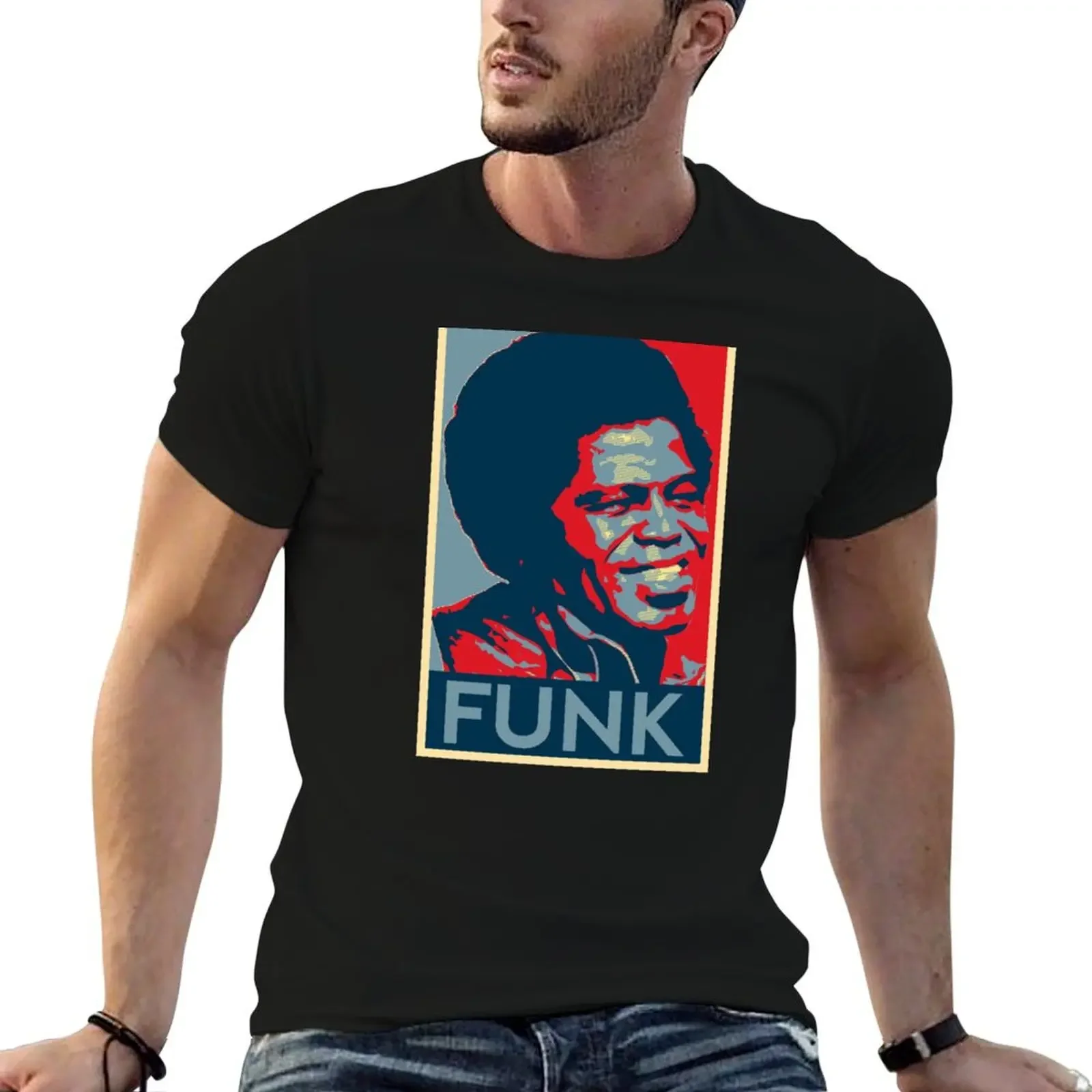 

James Brown the father of Heavy Funk!!! T-Shirt plus size tops funny shirt cotton fashion shirts Short sleeve tee men