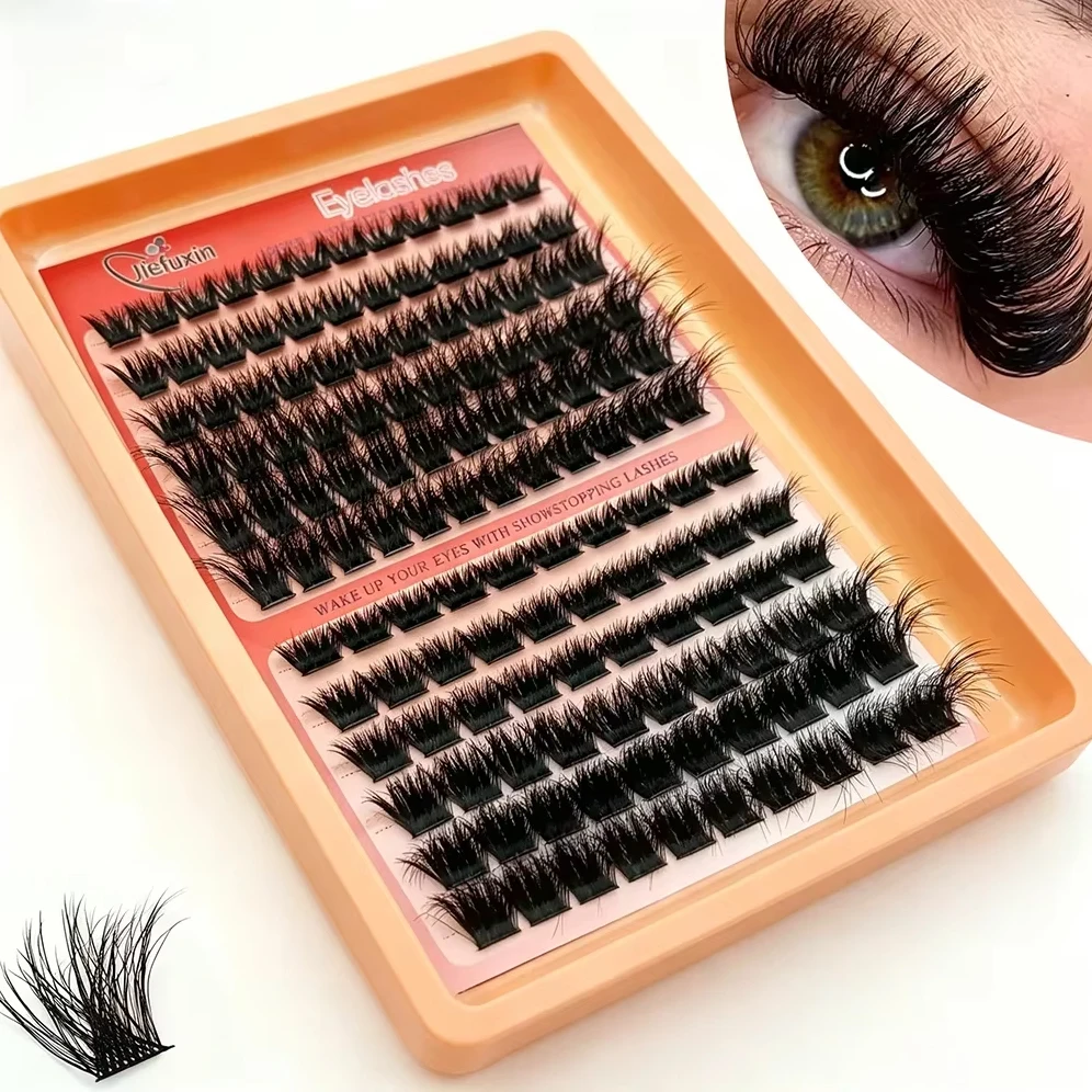 DIY Wimpernverlängerungen für den Heimgebrauch, 8D Fluffy D Curl Wispy Cluster Wimpern, gemischte Längen, wiederverwendbare falsche Wimpern – Detail 1