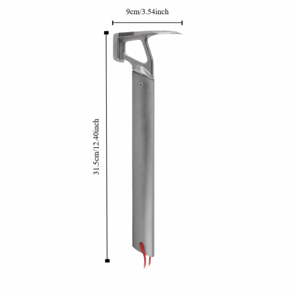 Durable Aluminum Alloy Camping Hammer Portable Heavy Duty Tent Stake Hammer Gray Camping Claw Hammer Hiking view 6