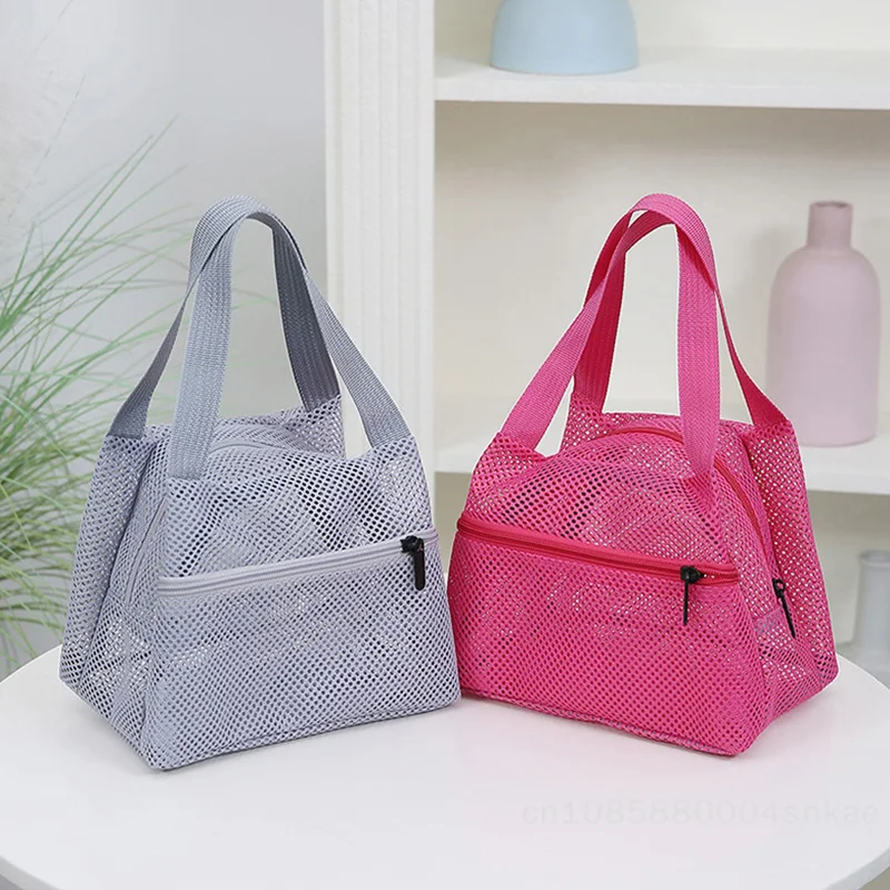 حقيبة كبيرة للشاطئ، حقيبة مستحضرات تجميل للسفر، حقيبة سباحة شبكية مقاومة للماء، حقيبة استحمام محمولة، أدوات الزينة للنساء والرجال
