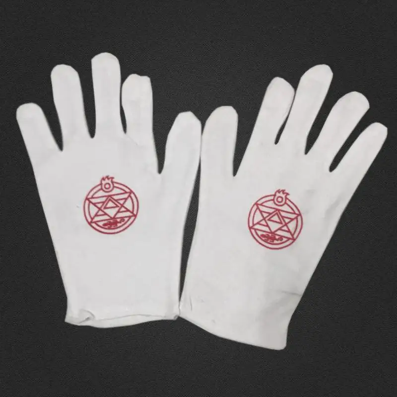 Anime Gloves Kawaii Boys Cosplay Props Fullmetal Alchemist Portable Surrounding Accessories White Gloves Cartoon Gift Wholesale