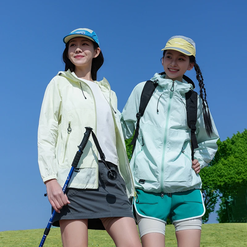 

UPF50+ Sun Protection Jacket for Women Ice Silk Sunscreen Skin Coats for Hiking Riding Travel Female Outdoor Sports Clothing