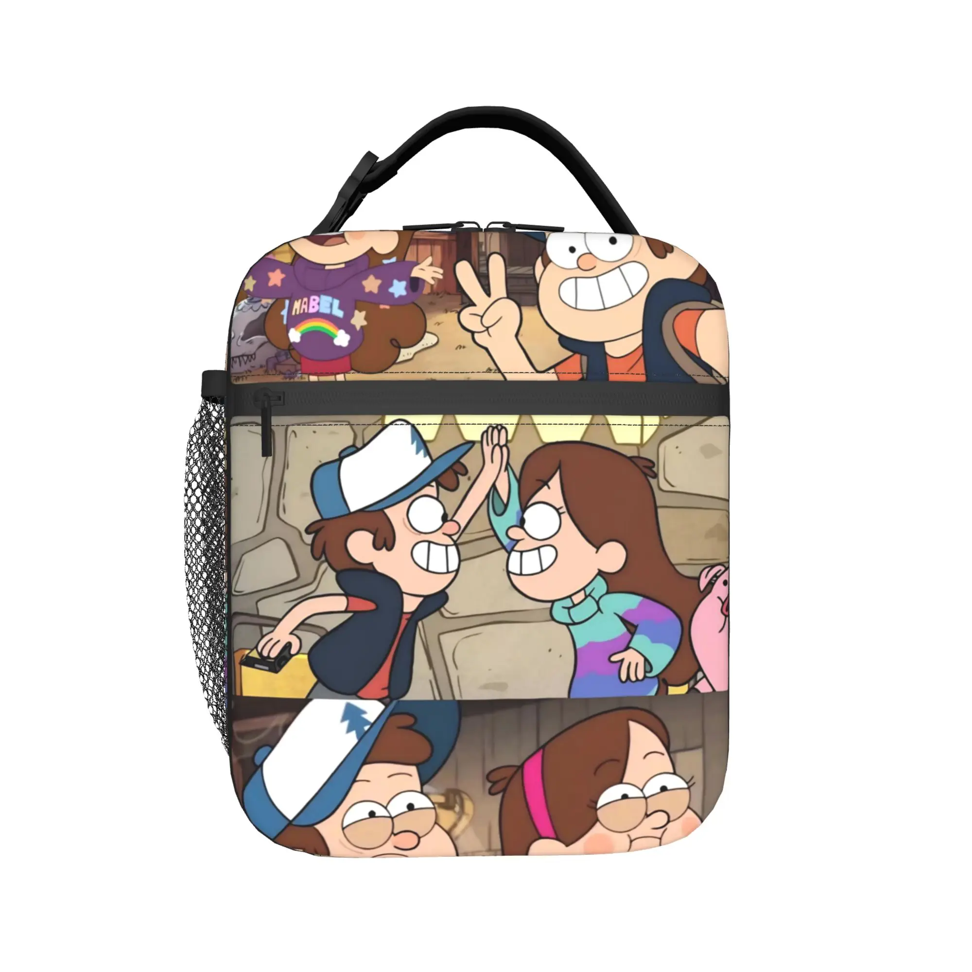 G-Gravity Falls Insulated Lunch Bag for Men Women  Food Container Reusable Thermal Cooler Lunch Boxes For School Office