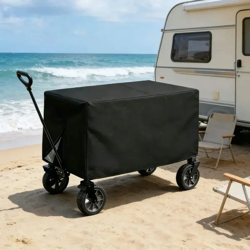 Oxford Cloth Wagon Protective Cover Waterproof Dust-proof Trolley Cover Rectangle Sunscreen Camping Cart Dust Cover Garden