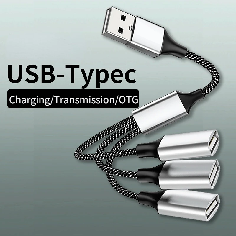 ملحقات محور USB 2/3/4 منفذ نوع C Hub USB الفاصل نقل البيانات السريع OTG محول للكمبيوتر Xiaomi Macbook Pro Air #1