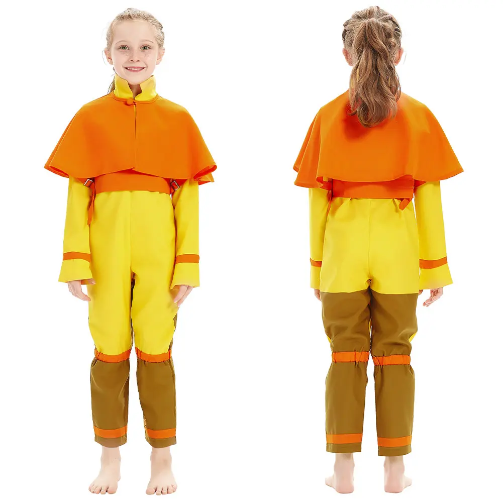 Costume de cosplay Aang Katara pour enfants, dernier maître de l'air de dessin animé, vêtements de fête d'Halloween, fantaisie de jeu de rôle pour enfants