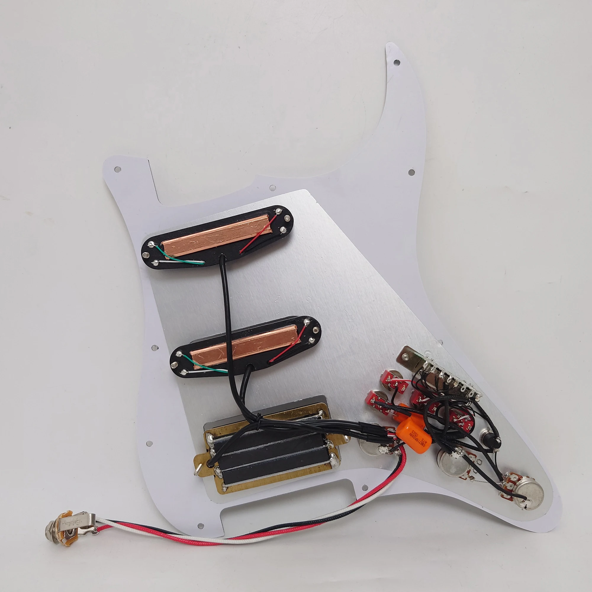 Left Hand Prewired Loaded Pickguard with Coil Splitting HSH Humbucker Pickups Set for ST Electric Guitars Replacement Parts