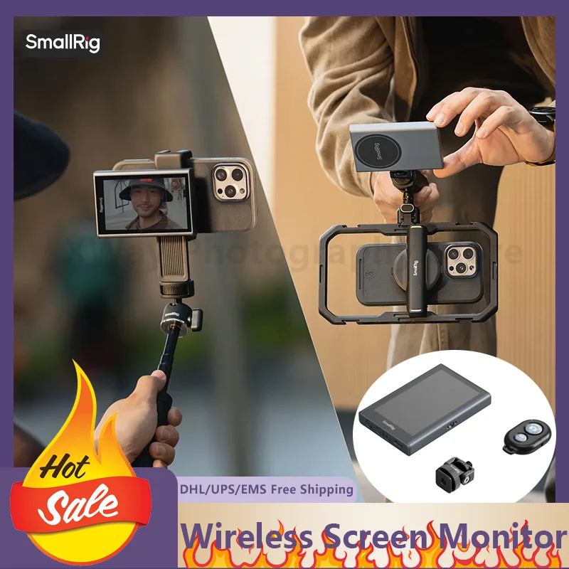 

Smallrig Wireless Monitor for Phone Universal Life High-Definition Synchronization 2Hour Runtime 32.8Ft Seamless Screen Sharing