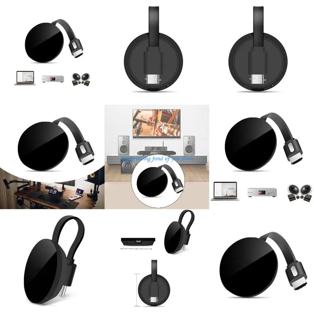 H9EB Lightweight Screen Mirroring Hubs Multiple-Screen Mutual Push Wireless Screen Mirroring Adapters Plastic for G7