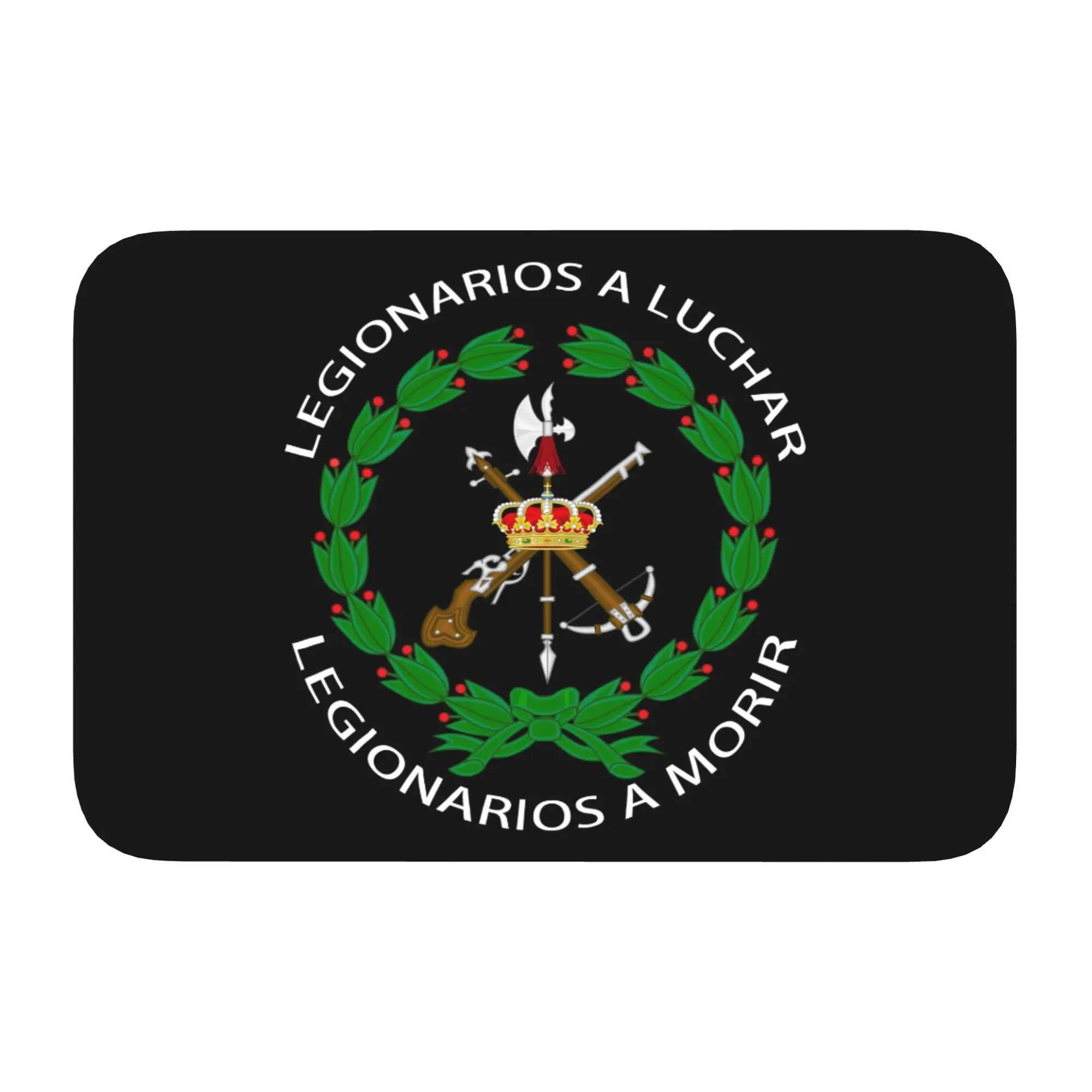 Custom Spanish Legion Doormat Anti-Slip Bath Kitchen Mat Garden Garage Floor Door Entrance Carpet Rug