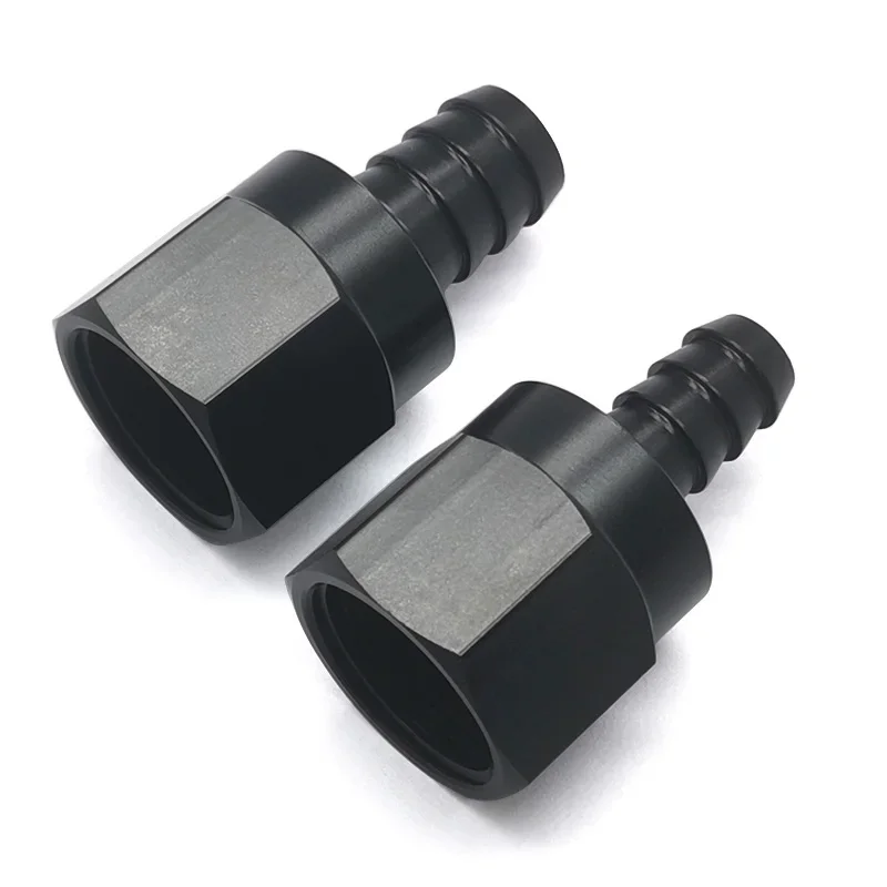 

10AN female to 3/8 Hose Barb Fuel Oil Line Fitting End Straight Black oil cooler enfriador de aceite