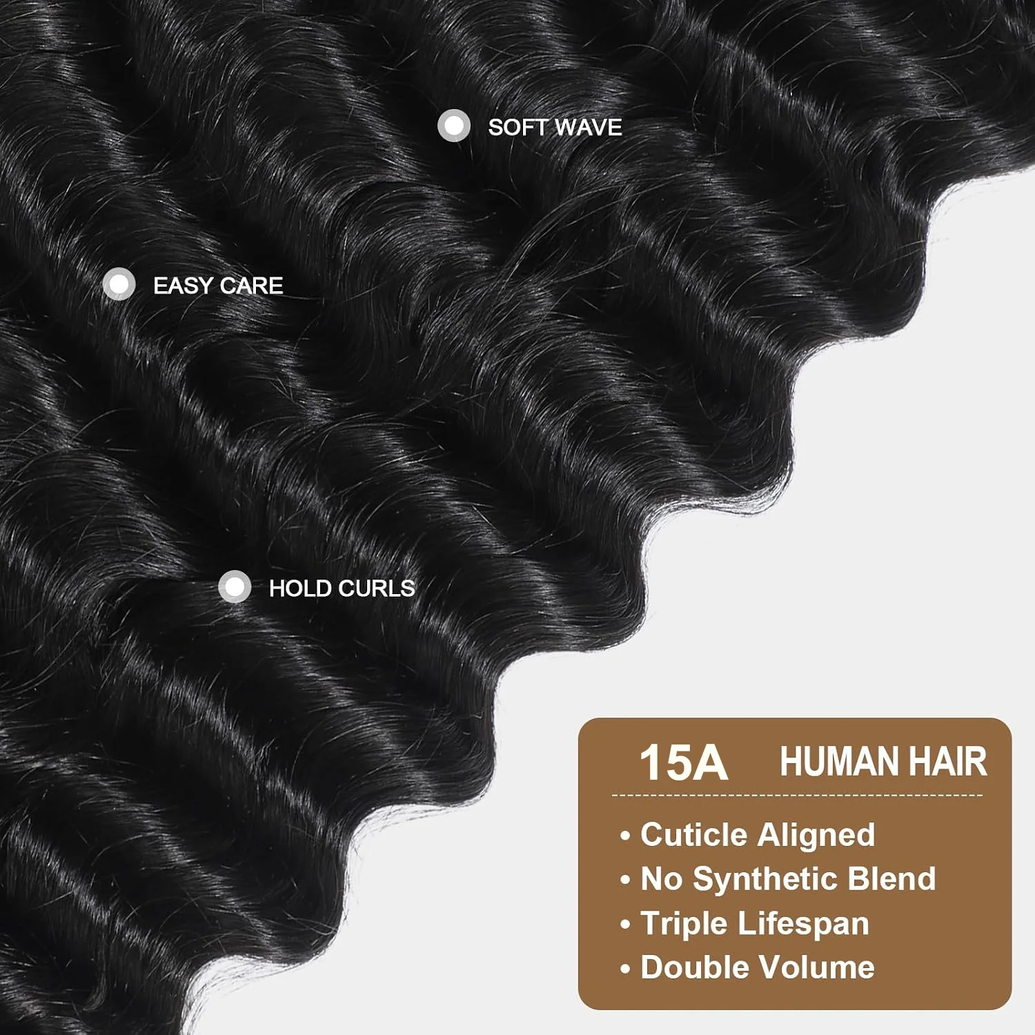 15A Deep Wave Bundles mit Vers – Deep Wave 3 Bundles With Closure Bewertung und Preis