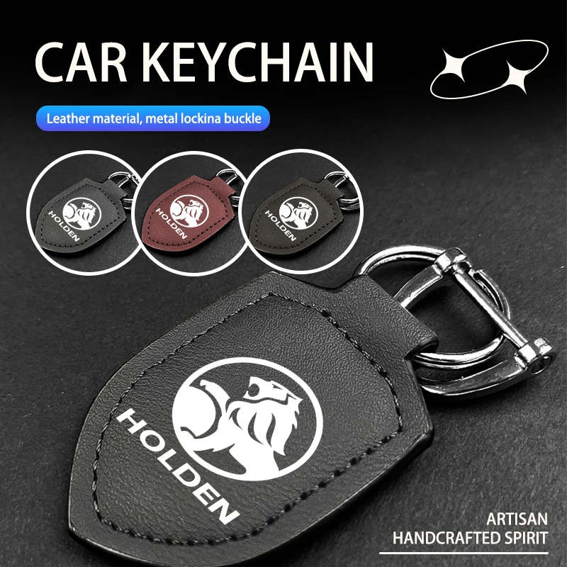 Porte-clés de voiture en cuir avec emblème, porte-clés en métal, chaîne de style pour Holden Commodore Trailblazer Colorado Cruze Volt Caprice Ute