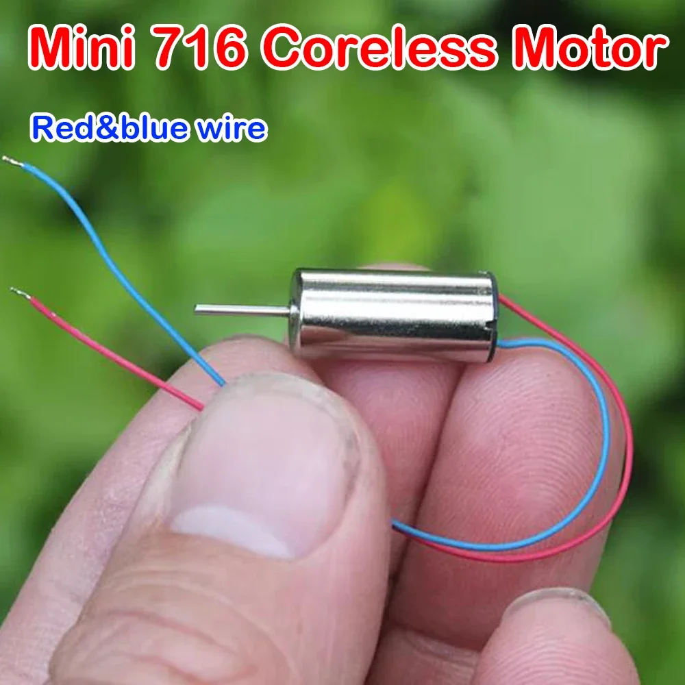 Mini 716 Coreless Motor NdFeB Strong Magnetic High Speed Aircraft Model DC 3.7V 40000RPM Hollow Cup Motor RC Drone Toy Model