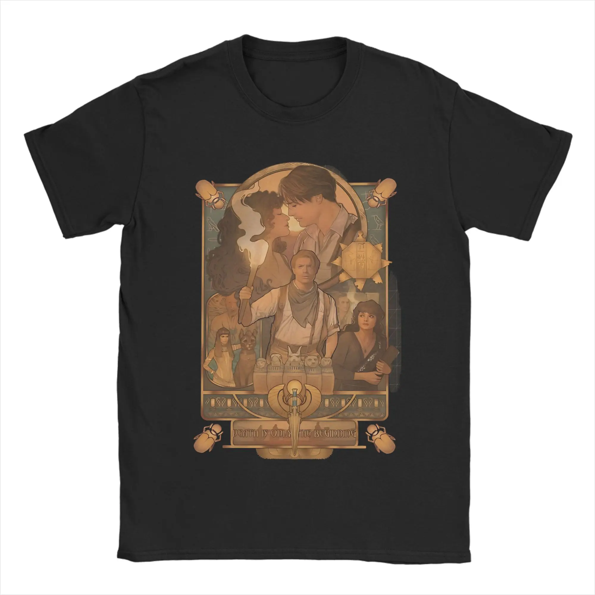 Death is Only The Beginning The Mummy  T-Shirts Men Women  Casual Cotton Tees Crewneck Short Sleeve T Shirts Big Size Clothing