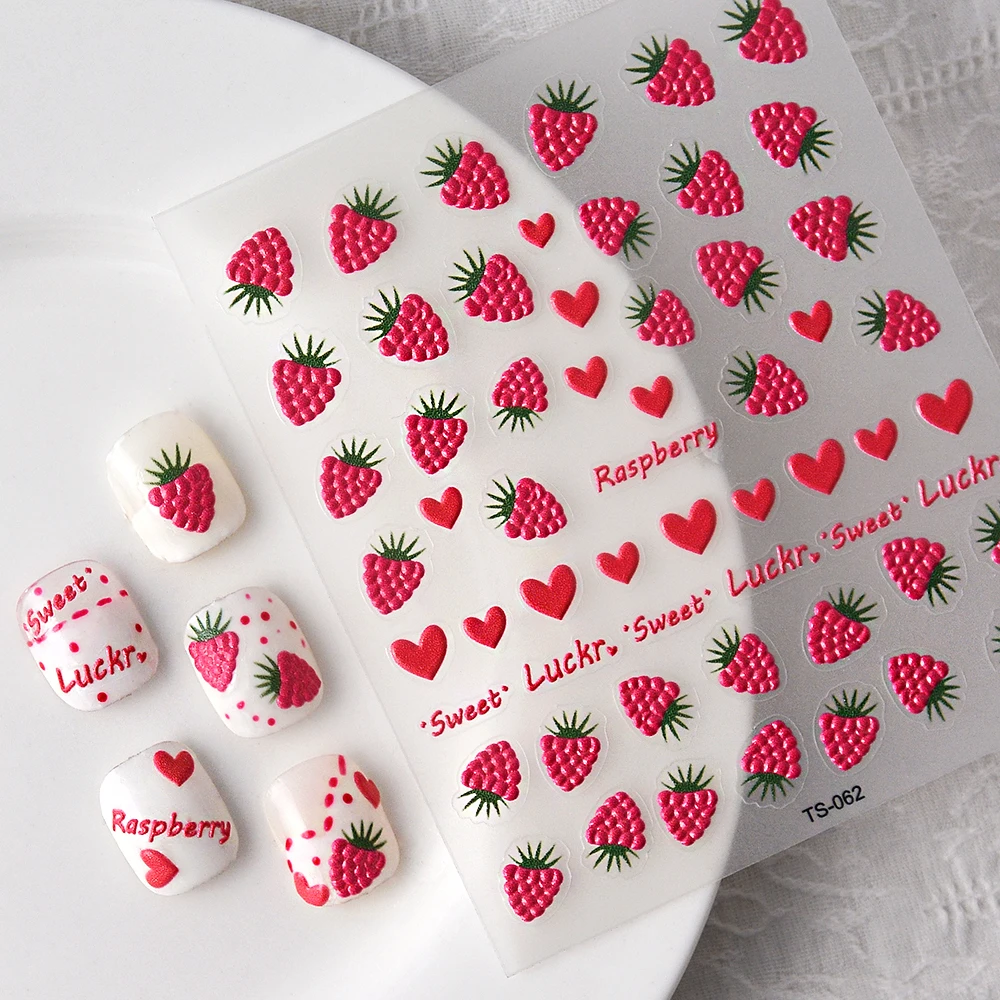 Pegatinas de uñas en relieve de amor blanco y negro 5D, decoración de Arte de uñas, pegatinas florales coloridas, prensa en las uñas, calcomanías de uñas de mariposa