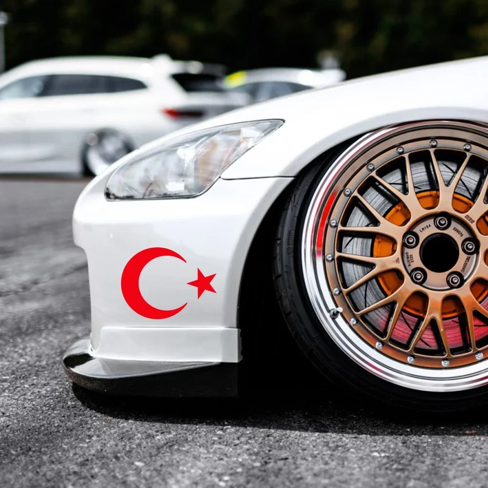 Turkish Flag Moon And Stars Car Sticker Scratch Resistant Vinyl Decals Truck Body Bumper Rear Window Auto Decoration Accessories