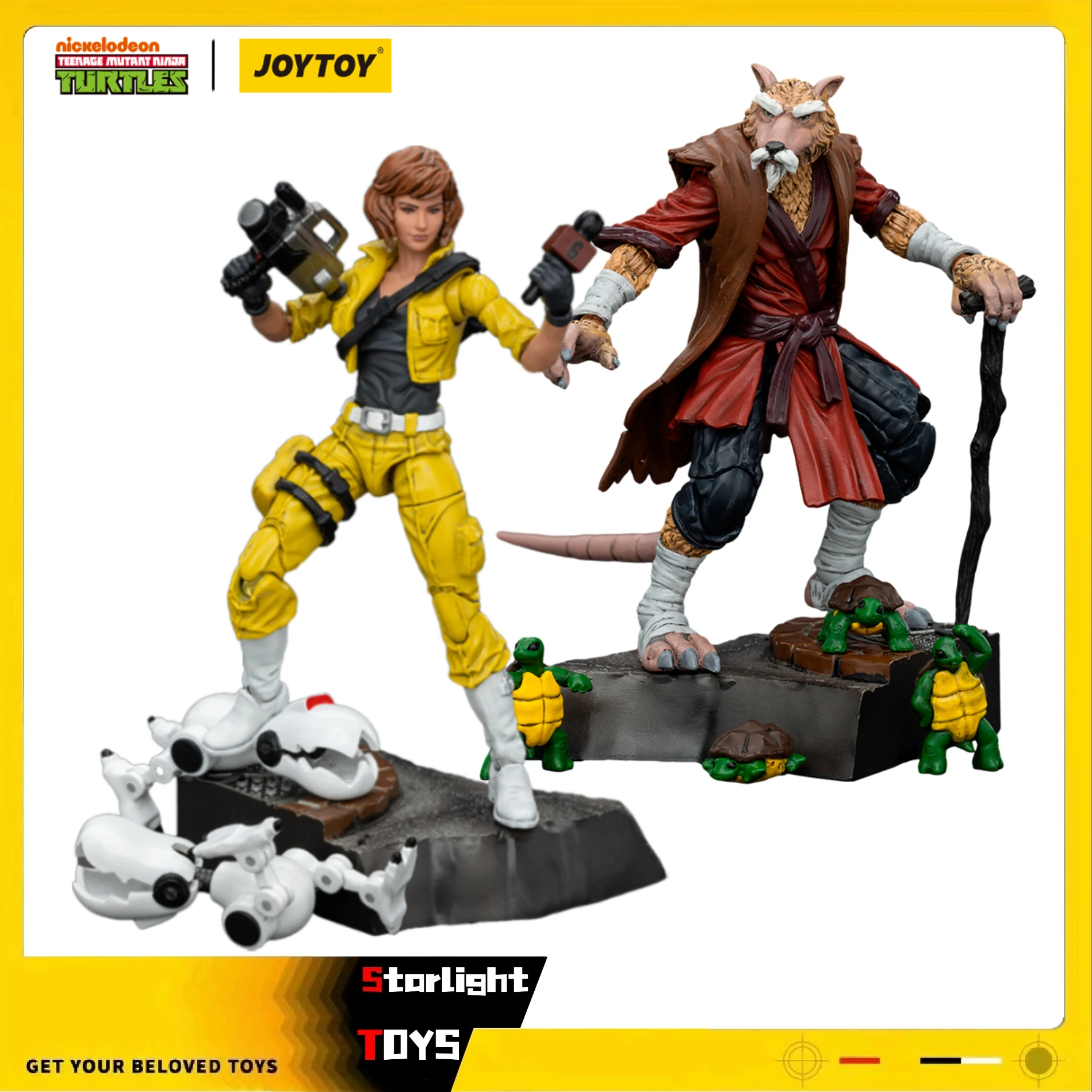 

JOYTOY TMNT-April O'Neil Splinter Модель игрушки Подарки 1/18 Фигурка