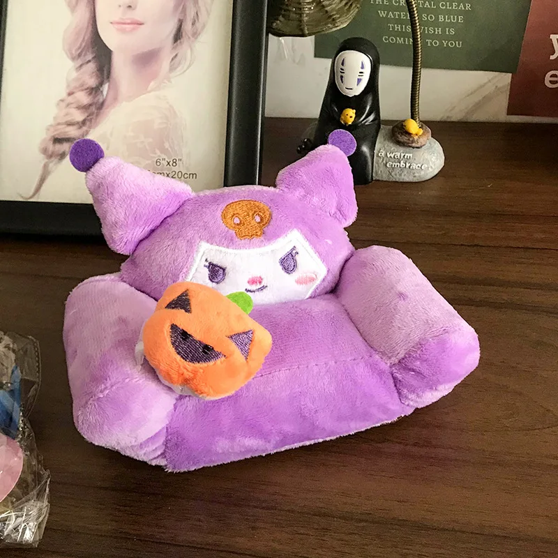 Mini Kuromi Cinnamoroll Doll Sofa Kawaii Stitch Kitty Melody Pompom Purin Stuffed Toys Desktop Decoration Plush Toys Cute Gift