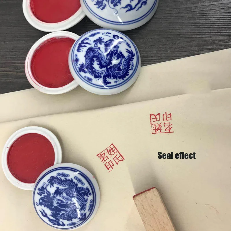 Inkpad Stationery Chinese Calligraphy Printing Mud Painting Equipment Copybook Stamp Pillow Ink Cinnabar Fingerprint Ink Refills