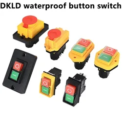 DKLD waterproof button switch YCZ3-A self-locking device DZ04 DZ05 DZ-6 electromagnetic switch button three-phase emergency stop