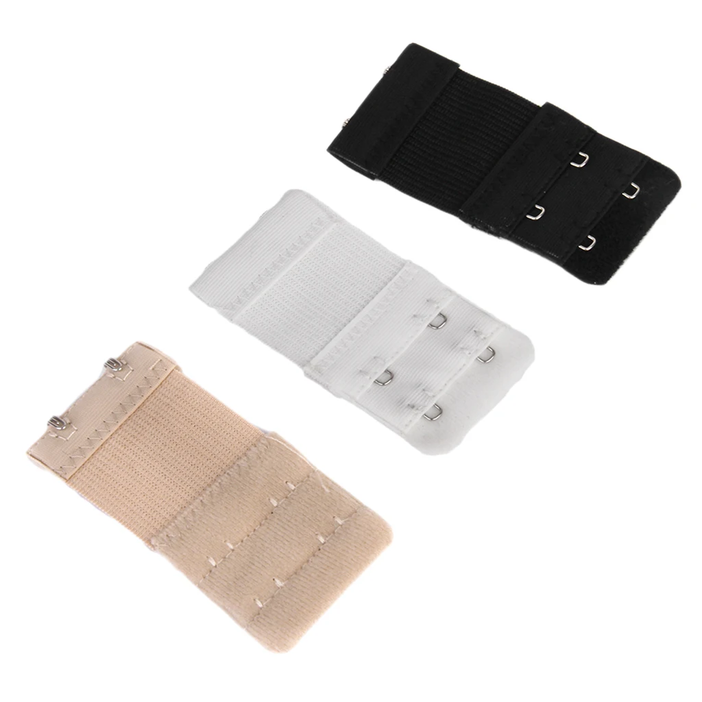 2-eye Hook Bra Extender Soft Fabric Multi-size Extension Strip for Women Underwear Fitting