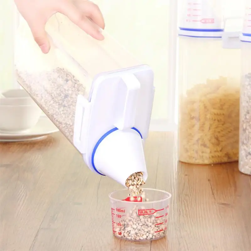 Plastic Cereal Dispenser Storage Box Kitchen Food Grain Rice Container Nice Rice Storage Box Flour Grain Storage Can