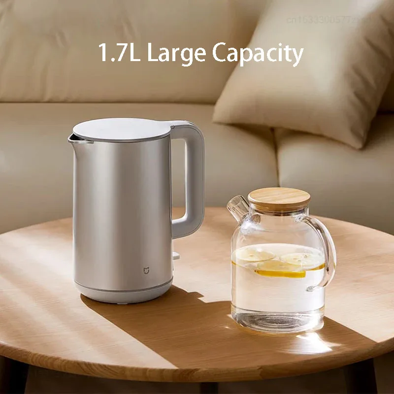 2024 Xiaomi Mijia Electric Water Kettle S1 316L Stainless Steel Fast Boiling 1.7L Large Capacity Water Kettle Teapot Appliance