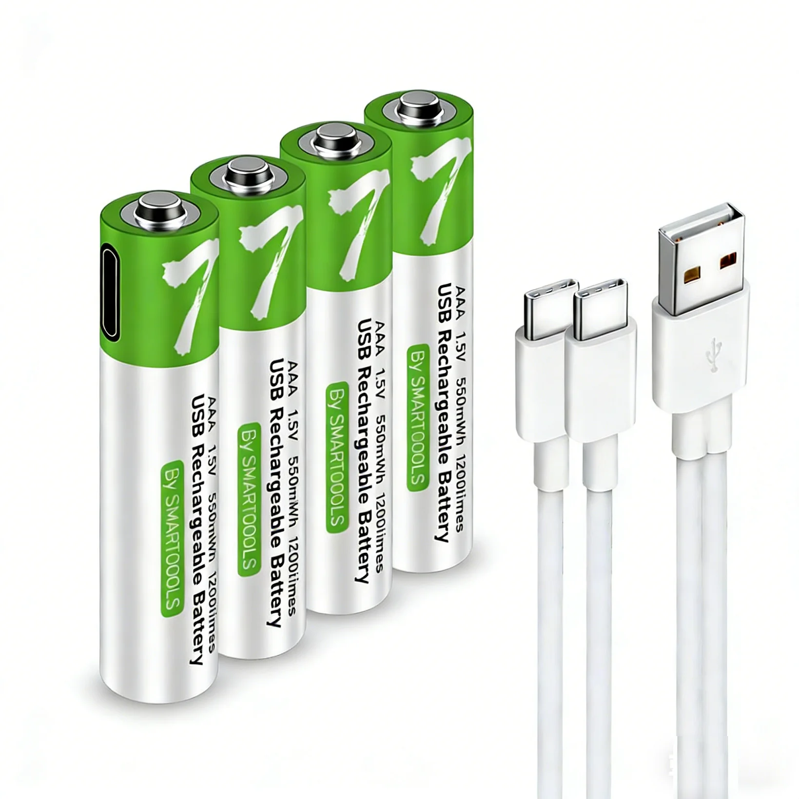 AAA Rechargeable Batteries 1.5V aaa li-ion battery Type-C Cable