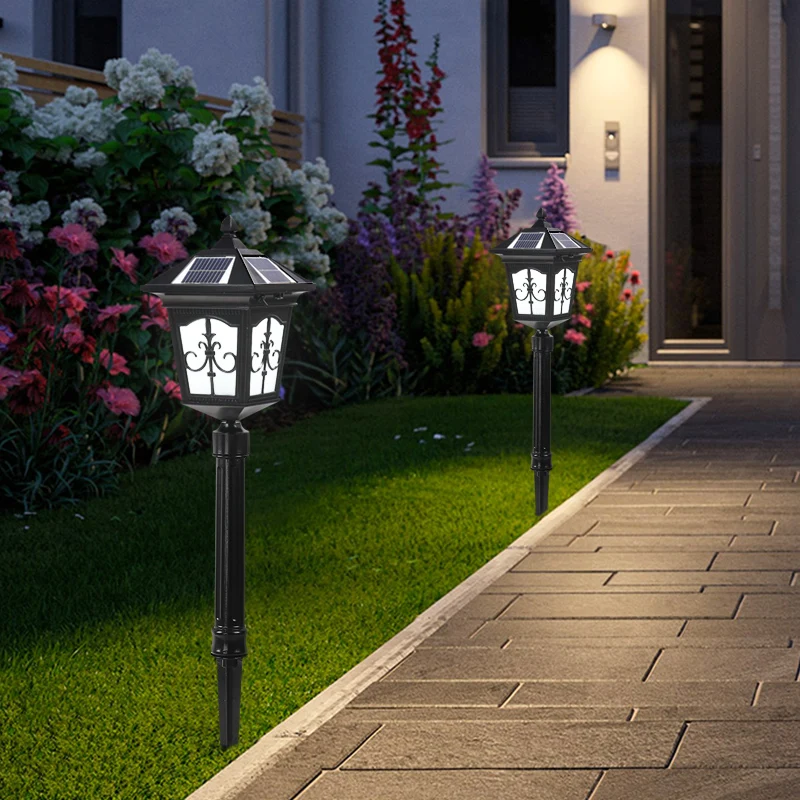 Outdoor lawn light Waterproof courtyard garden Solar path Ground plug light Community garden aisle European grass light