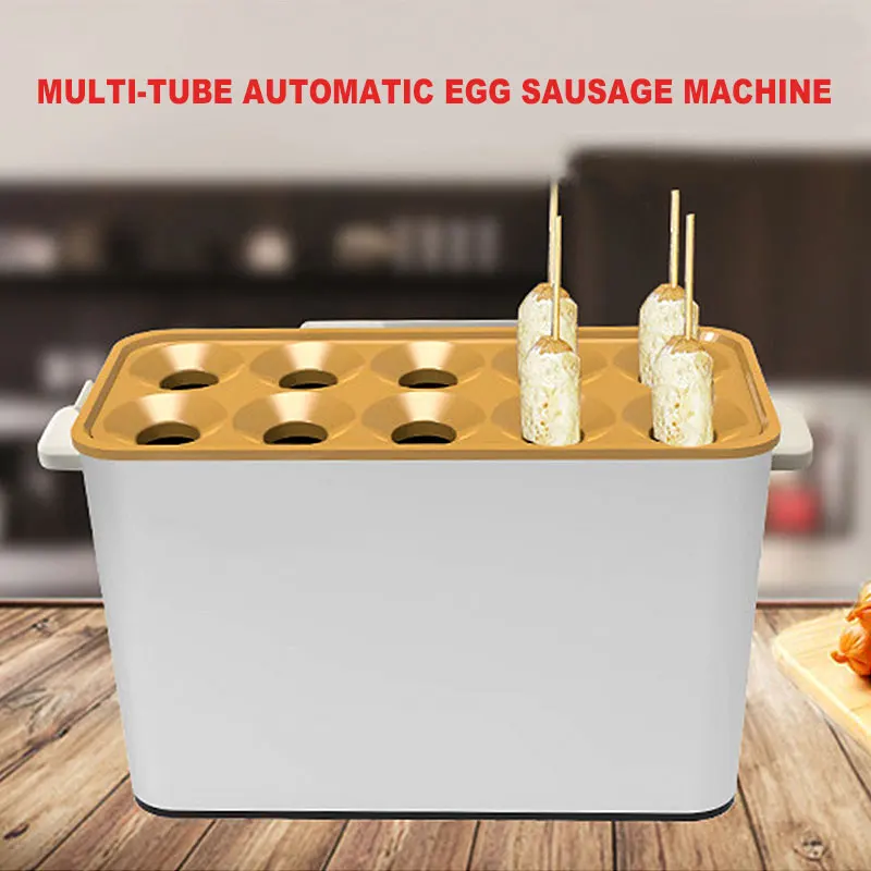 Automatic Electric Egg Sausage Machine Commercial Egg Frying Machine Snack Cooker Ten-holes Egg Roll Maker